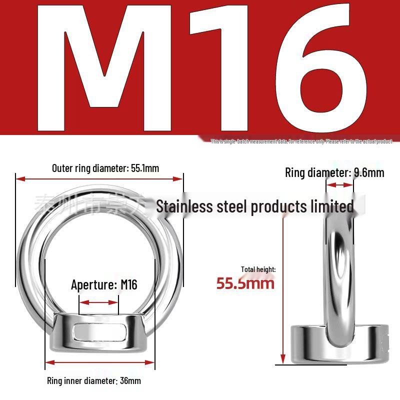 304 Stainless Steel Extended Ring-Shaped Eyebolt Screw Rod