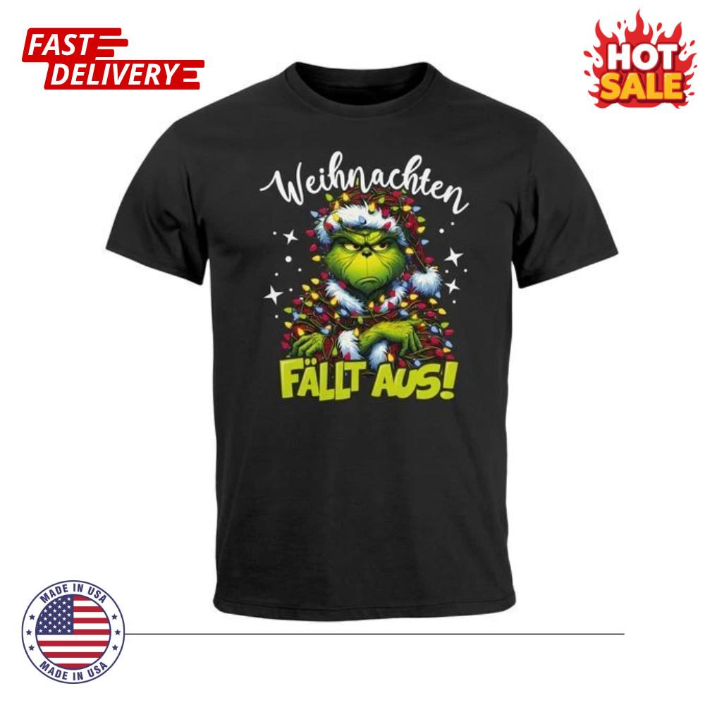 SALE Mens Christmas Fall Out Inspired T Shirt Xmas Shirt Grinch Christmas Outfit Unisex T-Shirt S