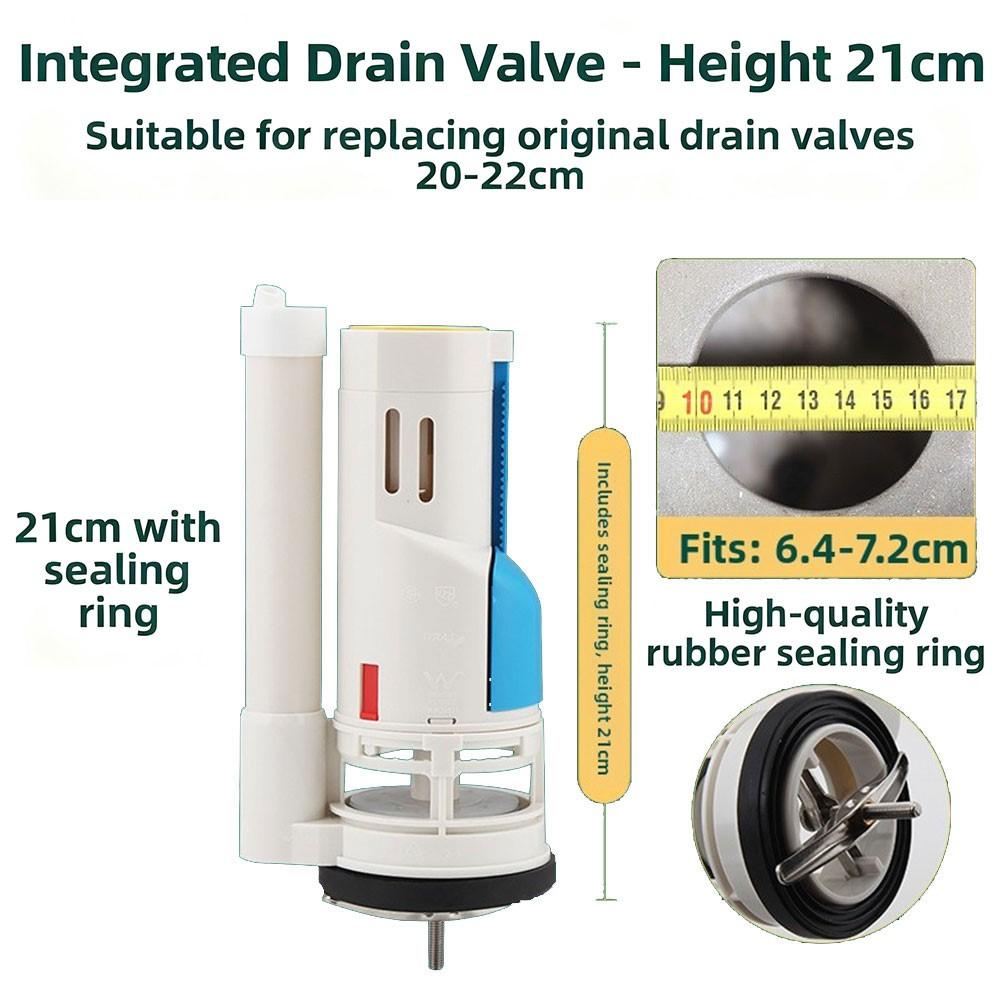 Toilettenablaufventil 21cm 27cm Ablaufventil Toilettenablaufventil Toilettenspülkasten Spülzubehör Mit Befestigungslochgröße von 6,4-7,2 cm