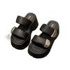 Wear thick-soled heightening cool slippers for women's summer 2025 new versatile and beautiful soft-soled slippers, small muffin sandals