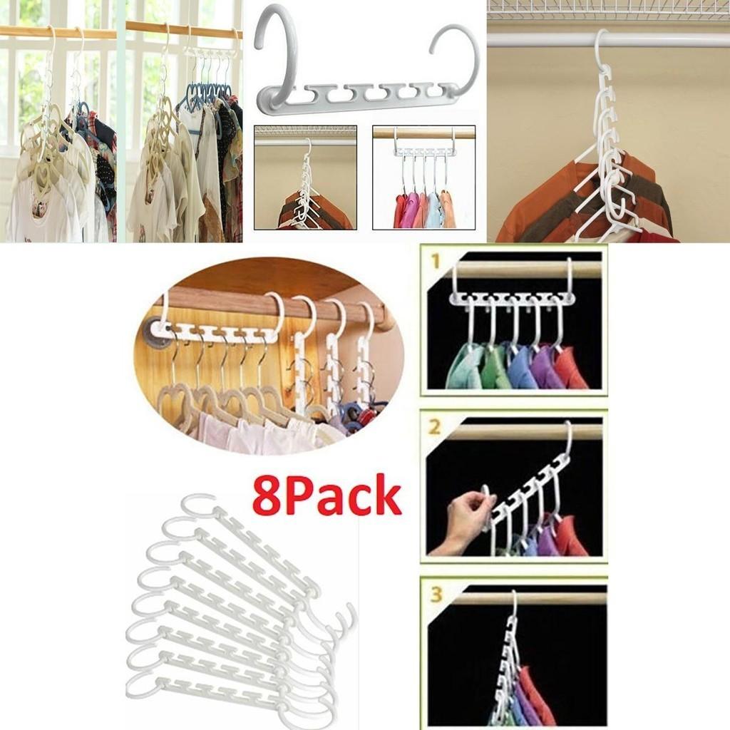 Multi-functional Foldable Plastic Clothes Hanger Modern Style Magic Hanger For Wardrobe And Closet