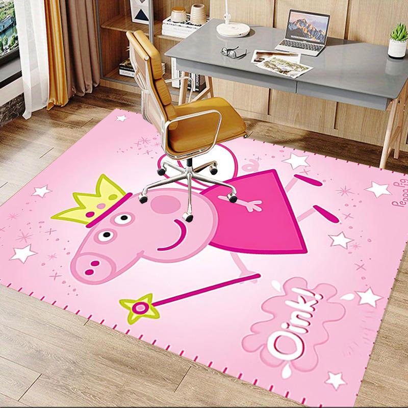 1pc Peppa Pig Fairy Tale Carpet for Playroom Bedroom Living Room Sofa Home Decor,kids Game Area Rug Non-slip Floor Mat Y723127