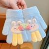Children's new winter gloves little girl cute cartoon warm full finger gloves boys and girls thickened finger cots