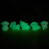 5er-Packung Kawaii Cartoon Leuchtende Mini-Hundefiguren aus Kunstharz, Miniaturstatuen, Kreative Mode, DIY-Heimdekorationsaccessoires, Geschenke