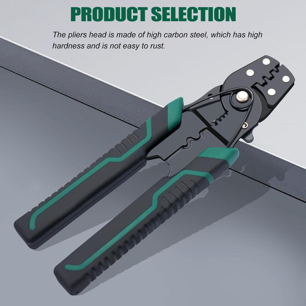 Wire Crimper Tool with Stripper Cutter Multifunctional Crimping Pliers Terminal Pliers for Insulated Electrical Connectors