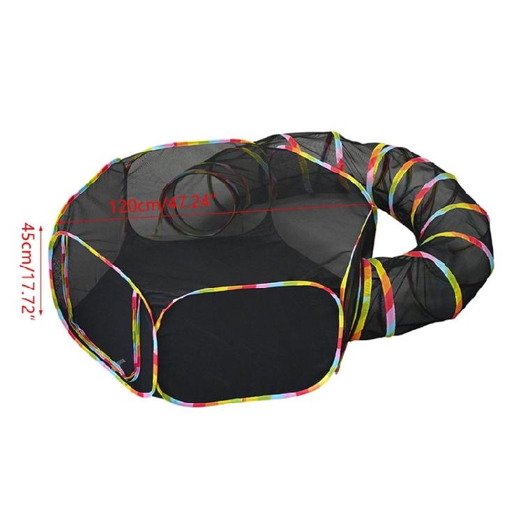 Pet Cat Tunnel Foldable Indoor Cat Tunnel Foldable Space Saving Training Toy