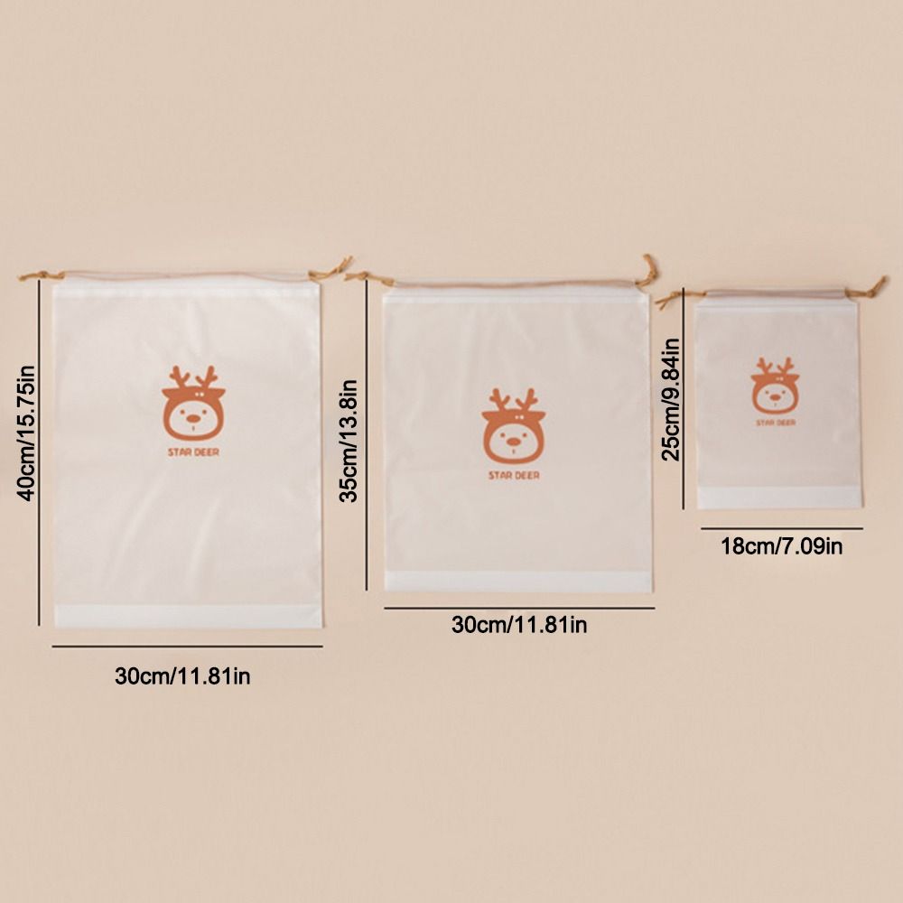10Pcs Transparent Shoes Storage Bags Dust-Proof Travel Shoe Bag Durable Drawstring Bag
