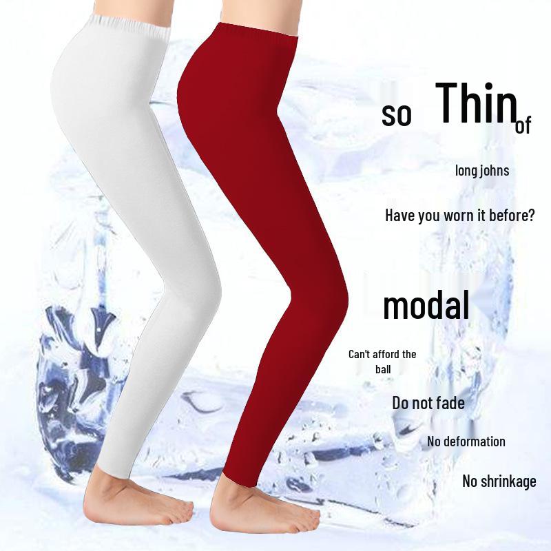 Leggings da Donna Ultra-Sottili in Modal - Miscela di Cotone e Seta di Ghiaccio, Taglie Forti, Abbigliamento Autunnale ed Estivo