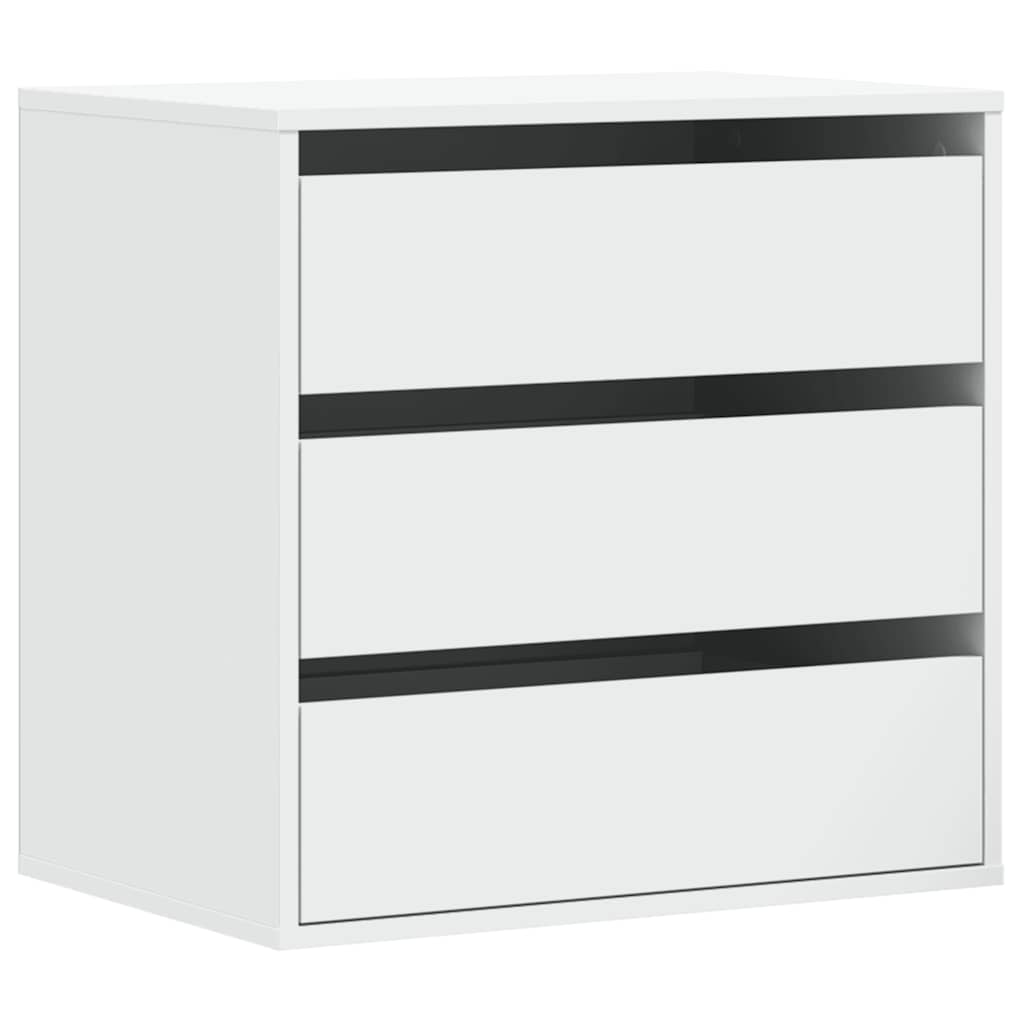 Vidaxl Chest of Drawers, White, 60X41X58 Cm, Wood-based Material