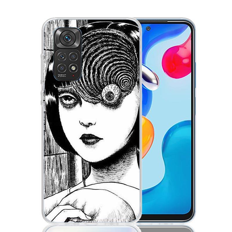 Japanese Horror Comic Anime Phone Case For Xiaomi Redmi Note 15 14 13 12S 12 Pro Plus 11S 11E 11 11T 10S 10 Art Soft Pattern Cov