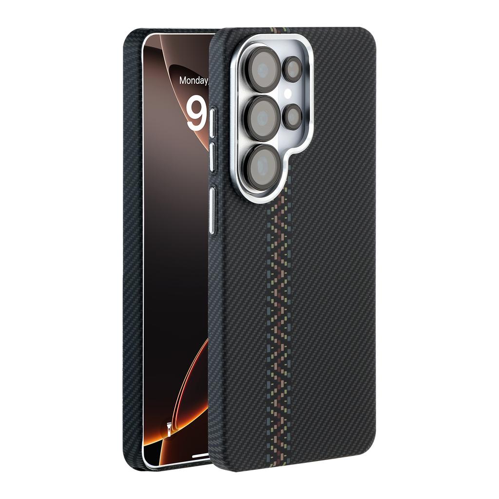 Luxury Carbon Fiber Armor Magnetic For Magsafe Case for Samsung Galaxy S26 S25 S24 Ultra Wireless Charging Shockproof Hard Cover