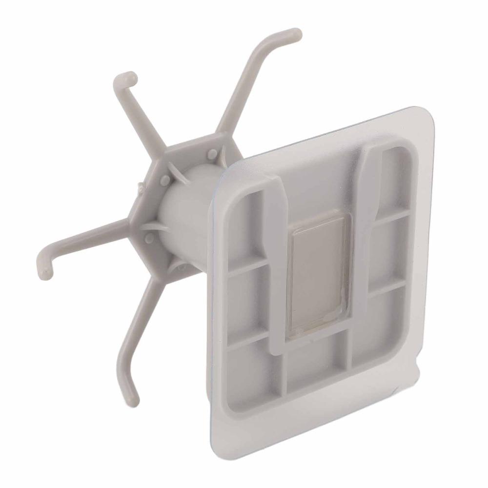 3pcs Strong Bearing Kitchen Utensil Hooks 360 Degree Rotation Adhesive Hanging Rack  For Kitchen