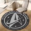 1 Stück Sternenflottenkommando-Emblem Runder Teppich, Hergestellt aus Polyester, Perfekt zum Dekorieren von Bürostühlen, Wohnzimmern, Lebendiger Dekorativer Teppich