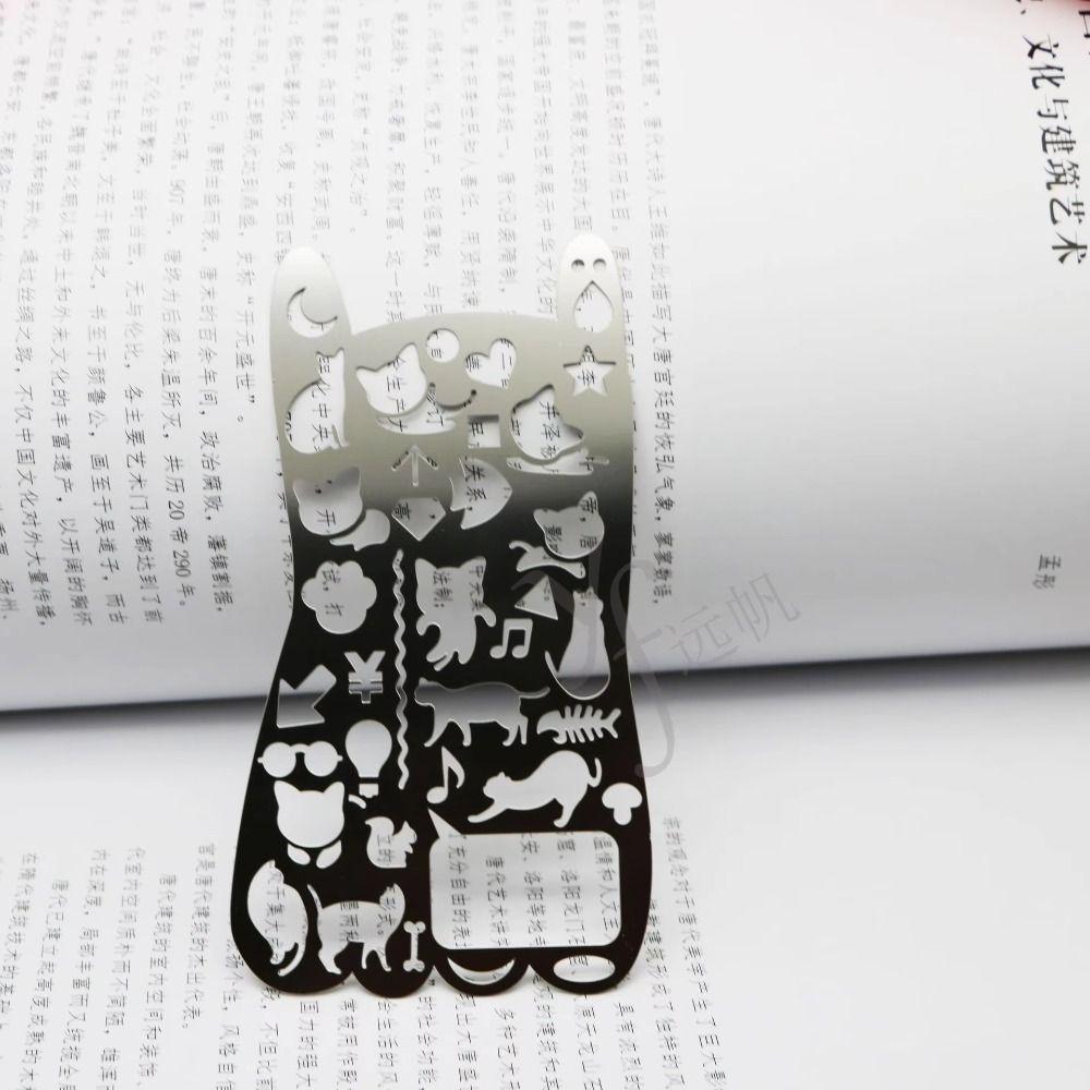Cat Shape Template Ruler School Projects Drawing Template Ruler Hollowed Out Ruler School Supplies