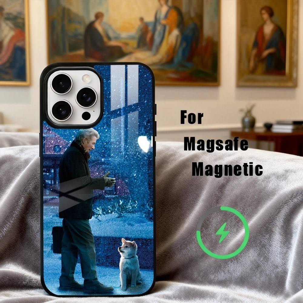 

H-Hachi A D-Dog s T-Tale Film Phone Case For iPhone17,16,15,14,13,12,11 Plus,For Magnetic Wireless Charge Cover iPhone12mini