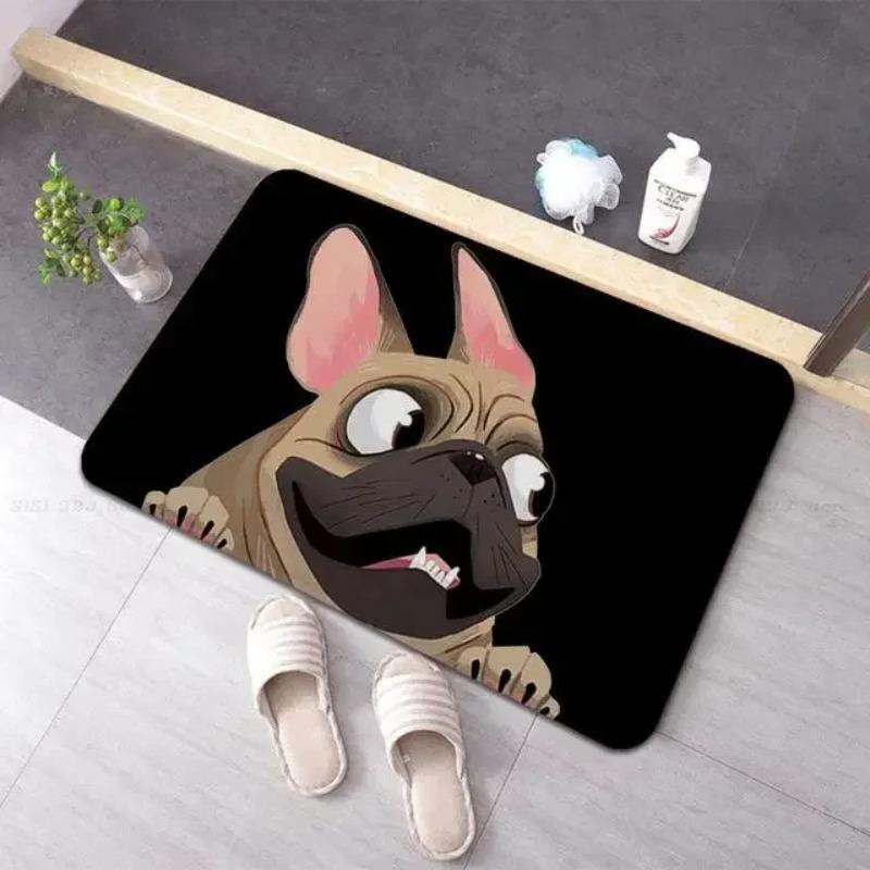 

French Bulldogs Entrance Doormat Home Decoration Balcony Long Rugs Non-slip Bedroom Floor Mat Living Room Carpet 40x60cm