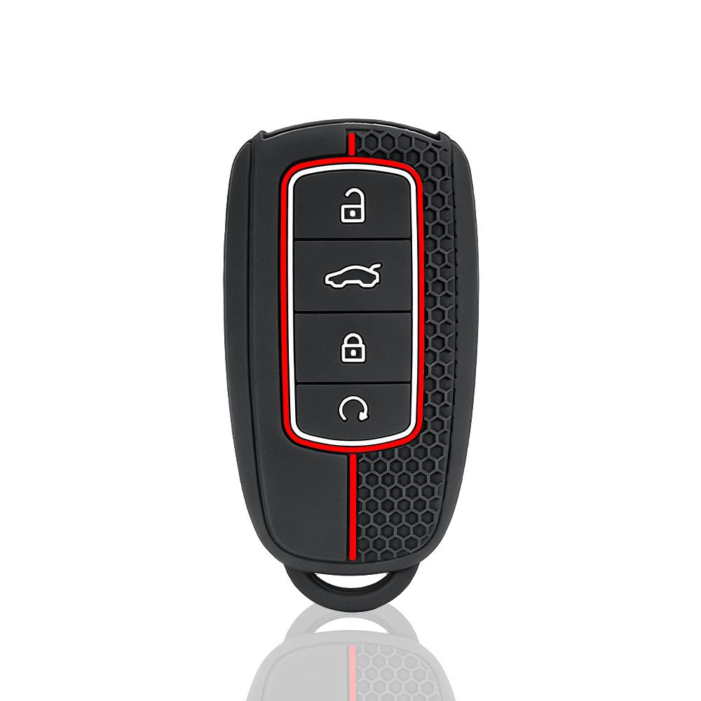 Silikon Araç Anahtar Kılıfı Kılıf Anahtarlık Chery Tiggo 7 8 Pro Max Omoda 5 C5 S5 O5 Jaecoo J7 J8 Aksesuarları Siyah