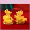Premium Golden Dragon Desktop Decor With Auspicious Symbols For Car Or Home