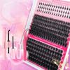 Diy False Eyelash Extension Kit Individual Lash Clusters Bottom And Upper Lashes Extra Thick And Fluffy Lashes For Beginners