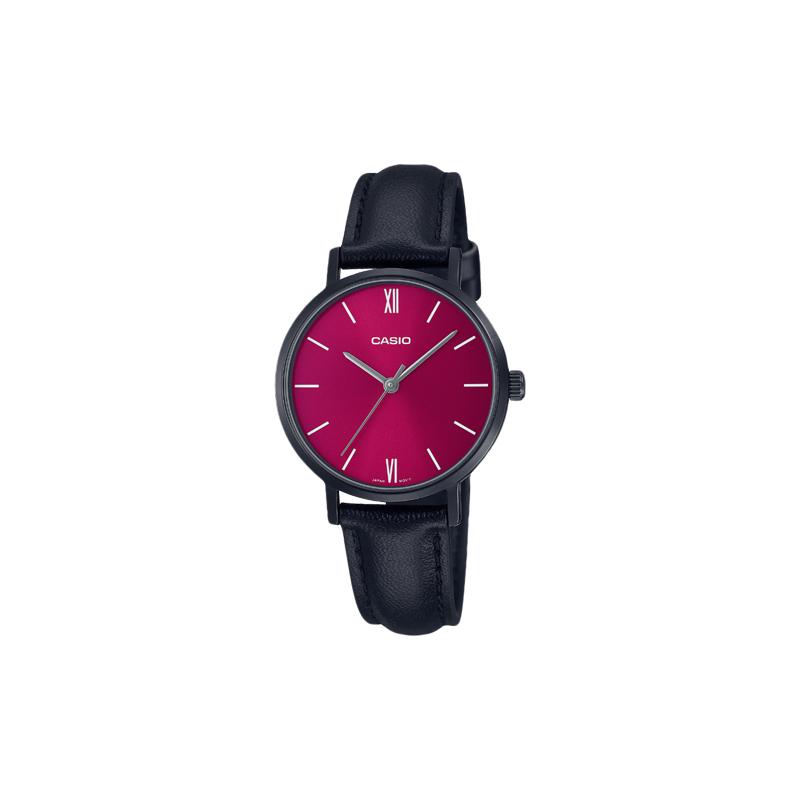 

Casio STANDARD series simple and fashionable quartz movement leather strap Japanese and Korean watch women s watch pink dial LTP-VT02BL-4A розовый