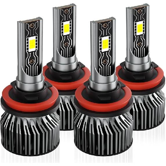 Compatible for Toyota Corolla 2001-2013 Light Bulbs, High/Low Beam 6500K White Light Combo Kit, Plug-N-Play, Powersports Bulbs, 4-Pack