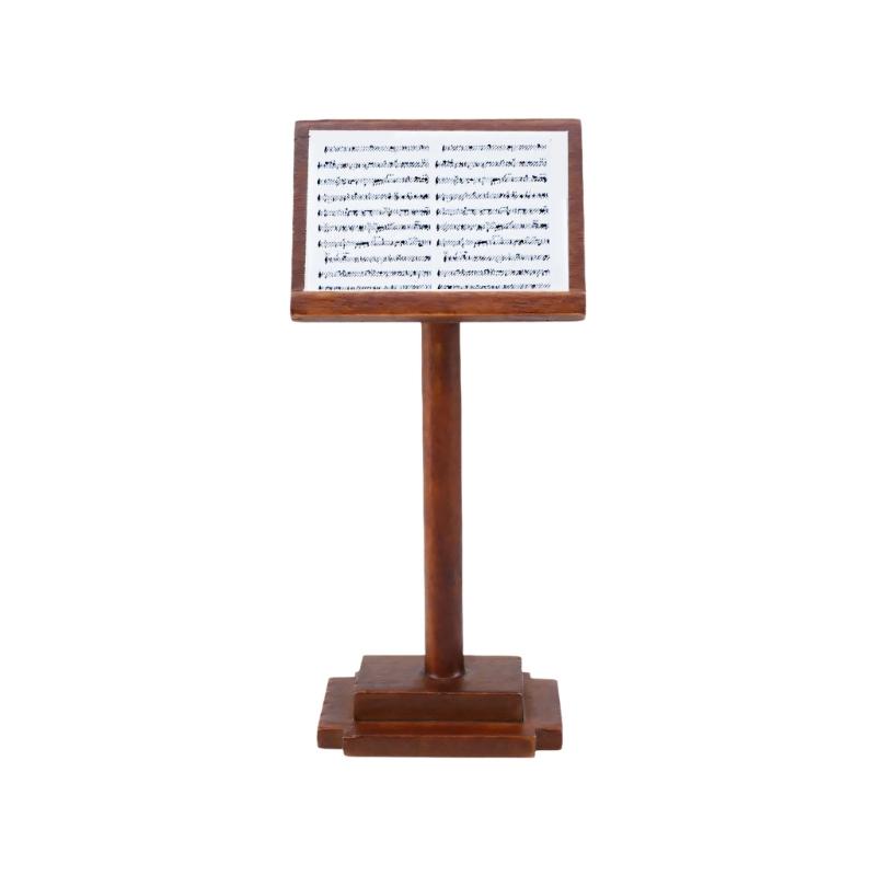 

Handcrafts Doll House Furniture Wooden Music Stand with Classical Design for 1/12 Scale Miniature Scene Arrangement 1