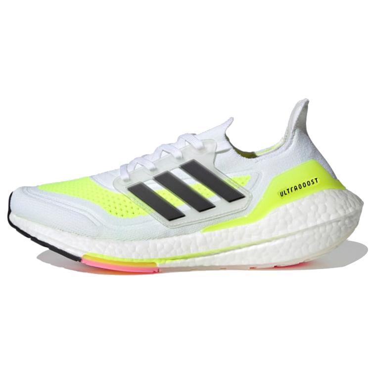 Nové Adidas Ultra Boost 21 Bílé Solární Zelené Dámské FY0401