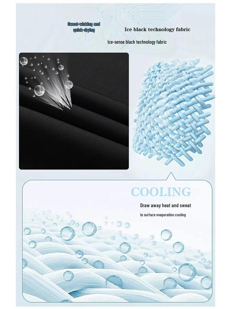 Pánské letní ledově hedvábné rychleschnoucí lehké kalhoty s elastickým pasem