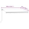 Automatic Retractable Awning 300x250 cm Yellow and White