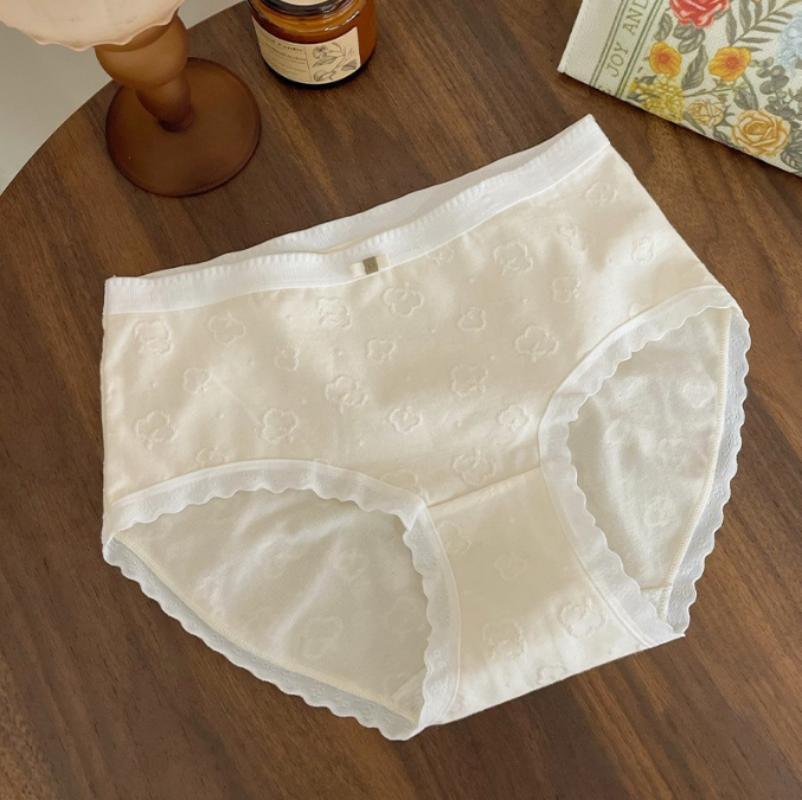 Dámské Kalhotky Pevná bavlna Elastická střední část pasu Dívčí spodní prádlo Tenké Prodyšné Intimní oblečení Dámské spodní prádlo Kalhotky