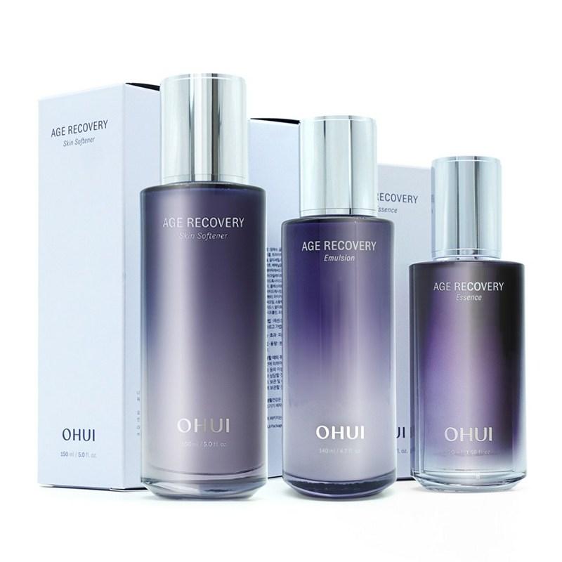 Ohui Age Recovery 3-Piece Set (Skin Softener + Emulsion + Essence) Y, 1 Set
