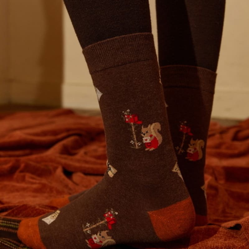 SOCKS APPEAL Squirrel Sending a Letter