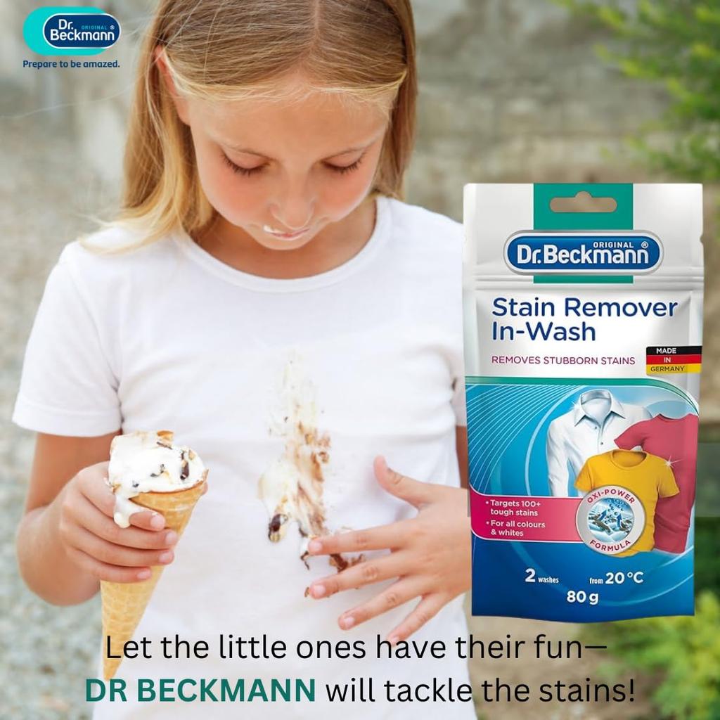 Dr. Beckmann Fleckenentferner Wäsche Ultra 80g | Entfernt hartnäckige Flecken sanft | Schonend zu Textilien | Für reinere Wäsche | 6 x 80g, 240g | 6er Packung