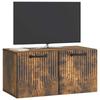 Wall Mounted TV Cabinet Smoked Oak 59.5 x 31 x 30 cm