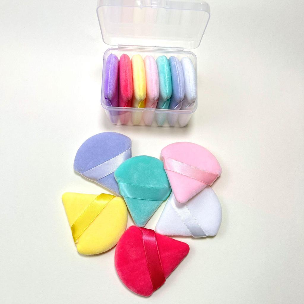 Triangular Super Soft Setting Powder Puff Flocked Sponge