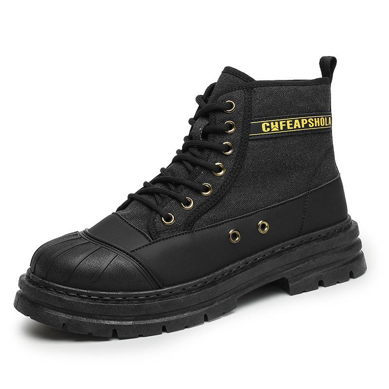 Martin Boots Men's Heightening Shell Head Bag Head Retro Locomotive Boots Big Yellow Boots New Big Head Shoes