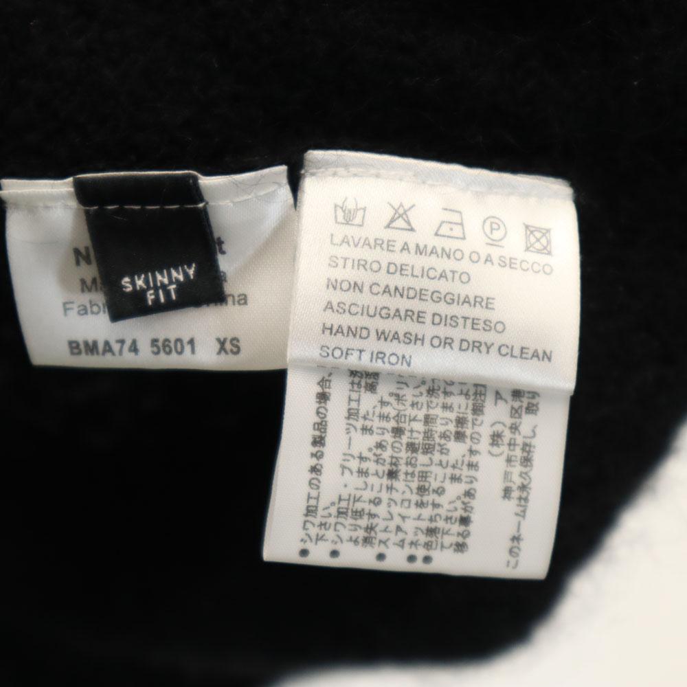 NEIL BARRETT Mohair Blend Long sleeve Skinny Fit sweater XS black knit Men's Used