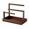 3 Tier Jewelry Stand Space Saving Necklace Rack with Tray Large Capacity Wooden Bracelet Holder for