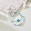 Cute Blue Starfish Beaded Anklets Set for Girls Matching Handmade Elastic Foot Bracelets Summer Holiday Jewelry Best Friend Gift