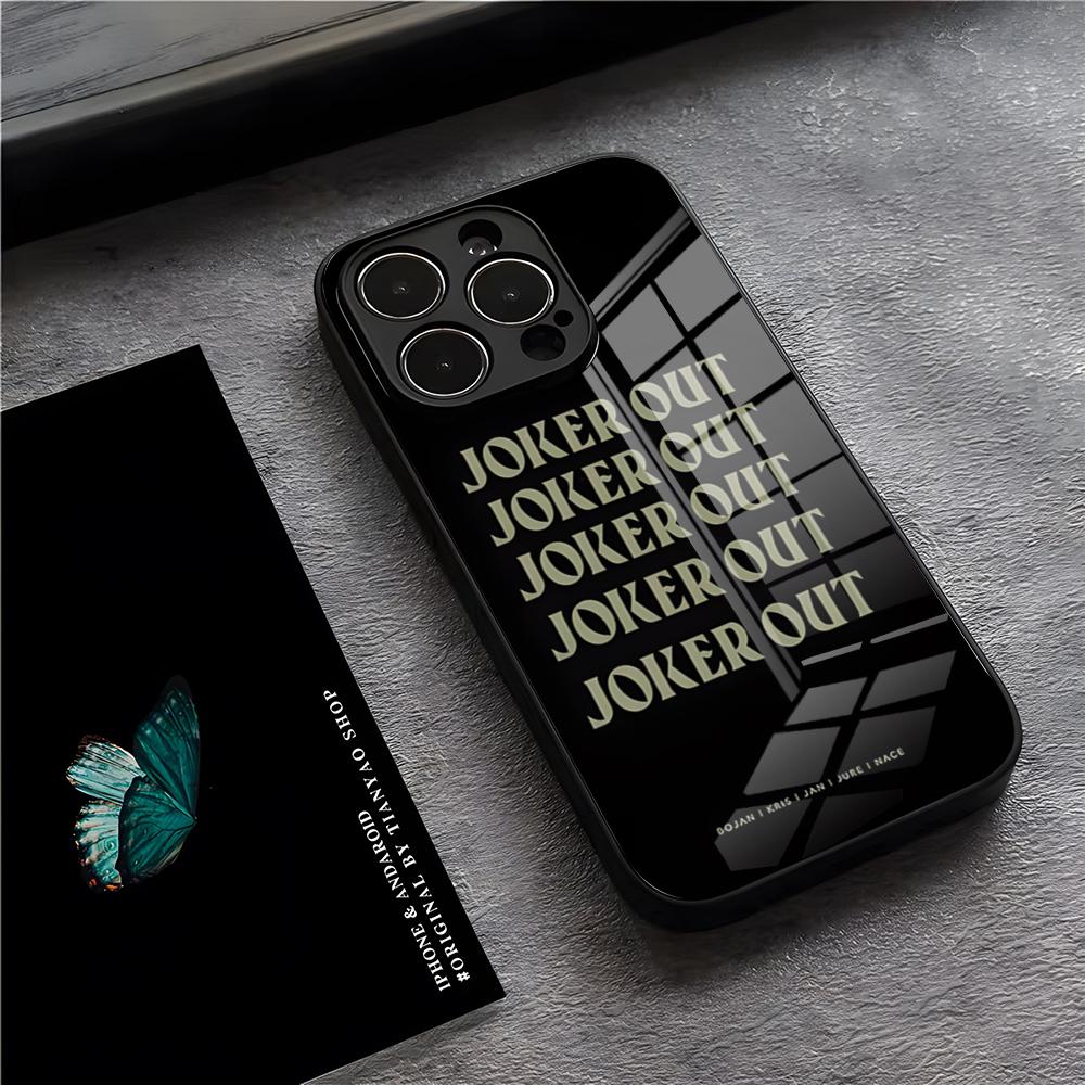 J-Joker Out Band Phone Case For IPhone 17 Pro Max 15 Pro 16 14 Plus 12 13 Mini 11 Pro Shockproof Glass Cover