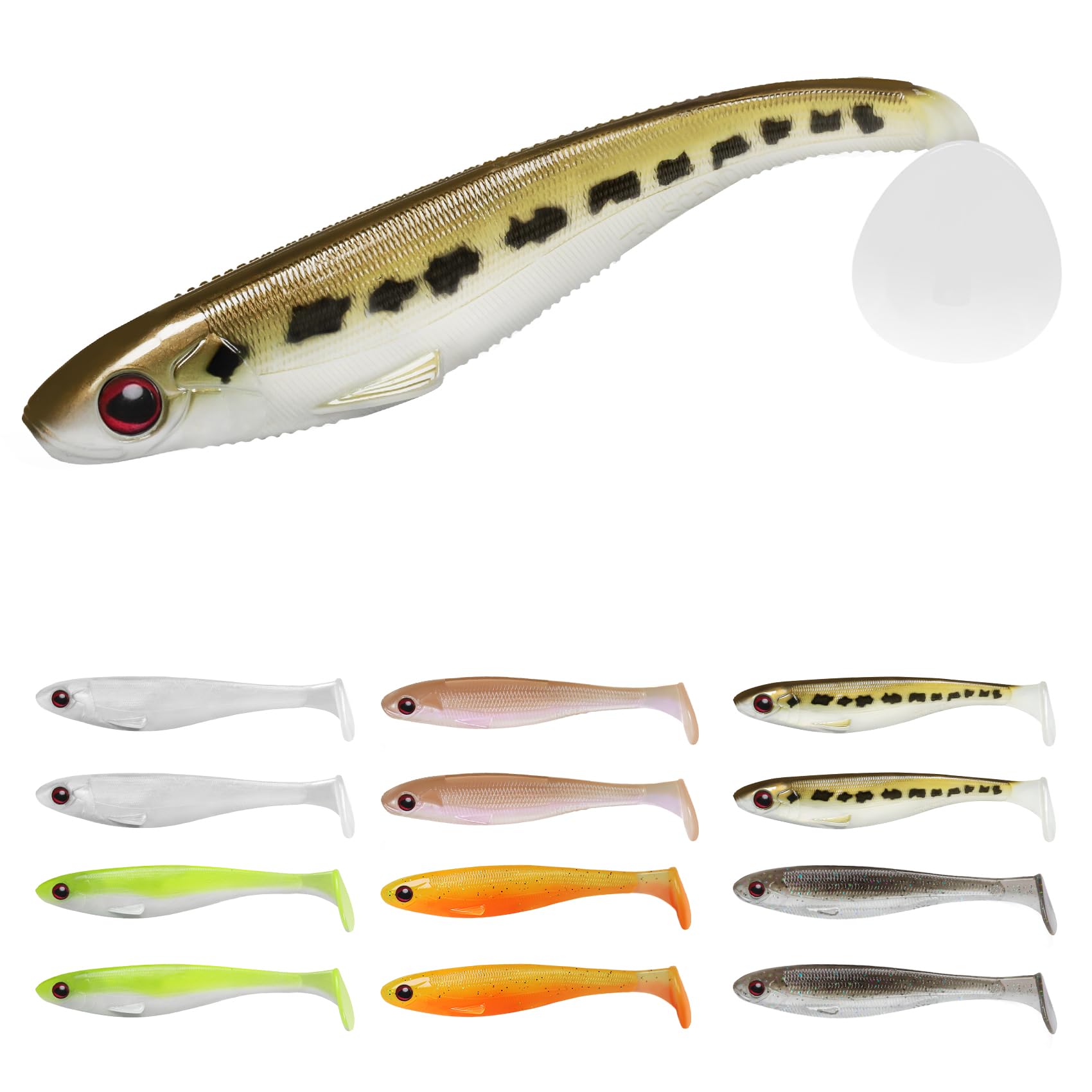 

TRUSCEND Рыболовная приманка Универсальные виброхвосты для и Мягкие пластиковые рыболовные приманки для пресноводного и морского окуня и Рыболовный подарок для мужчин