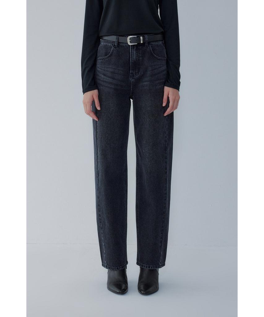 Bobeu Tapered Fit Denim Pants_Black 7156255002