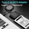 USB 3.1 Type C to 2.5 3.5 inch SATA III HDD SSD Cable External Converter 1.4ft Wire Hard Drive Adapter Wired Convert Cables