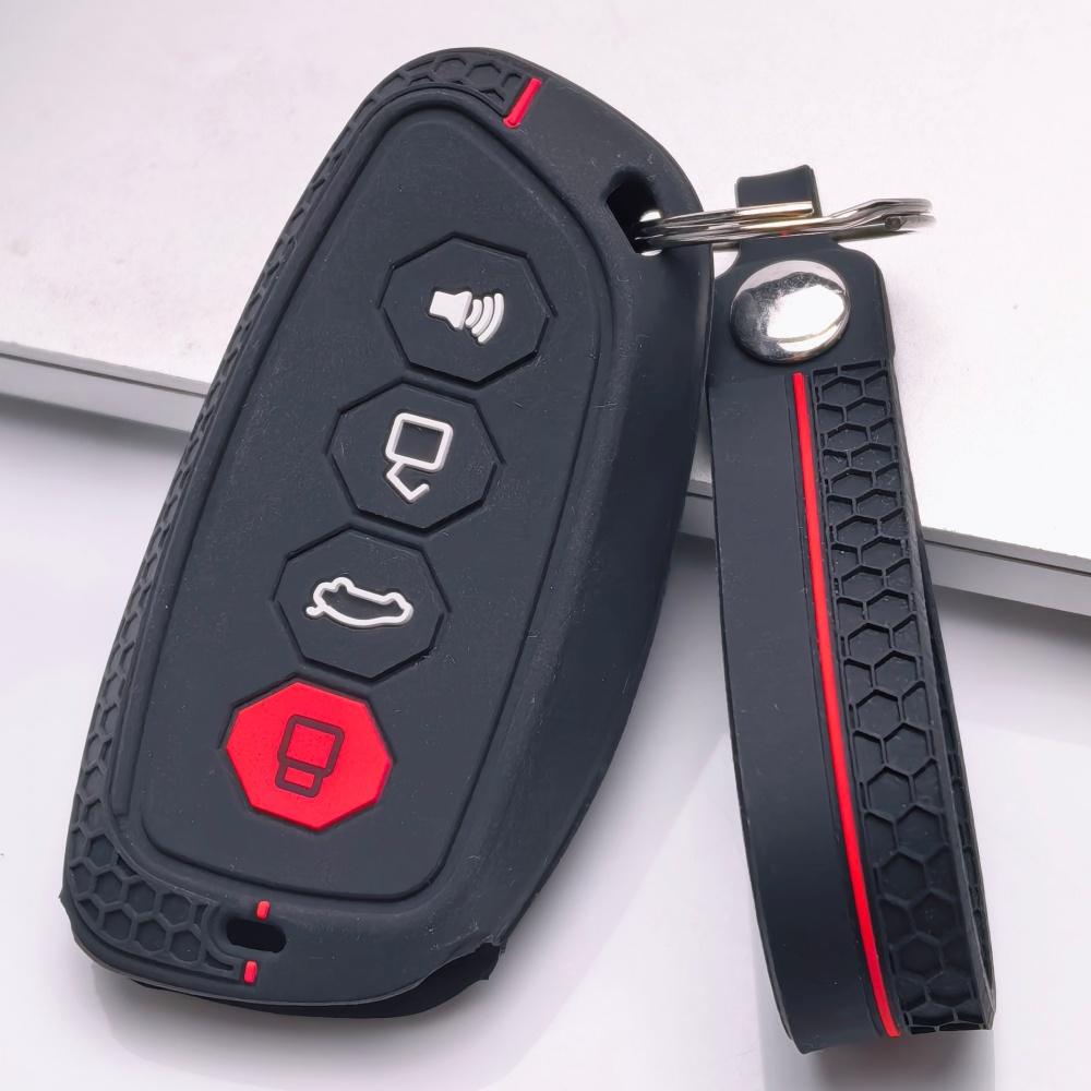 Key Fob Cover for Haval H6 Jolion Dargo M6 with Keychain Anti-Scratch Surface Shockproof Structure Soft Grip Texture Easy Install Design