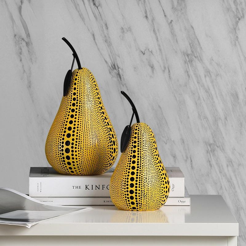 Pok Dot Art Pumpkin Statue Decoration Room Decoration Resin Statue Desk Decoration Home Decoration Statues for Decoration