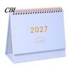 Large Desktop Calendar 2027 Desk Calendar, Standing Flip Minimalist Gold Foil Cover Daily Planner for Office Monthly Planner, Thick Paper Note Taking,