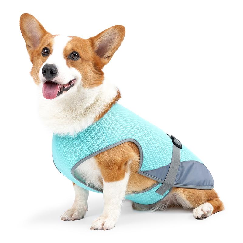 

Dog Cooling Vest Breathable Vest for Hot Summer Day Adjustable Lightweight Cooling Jacket with Reflective Strip Mesh Antiuv Vest S