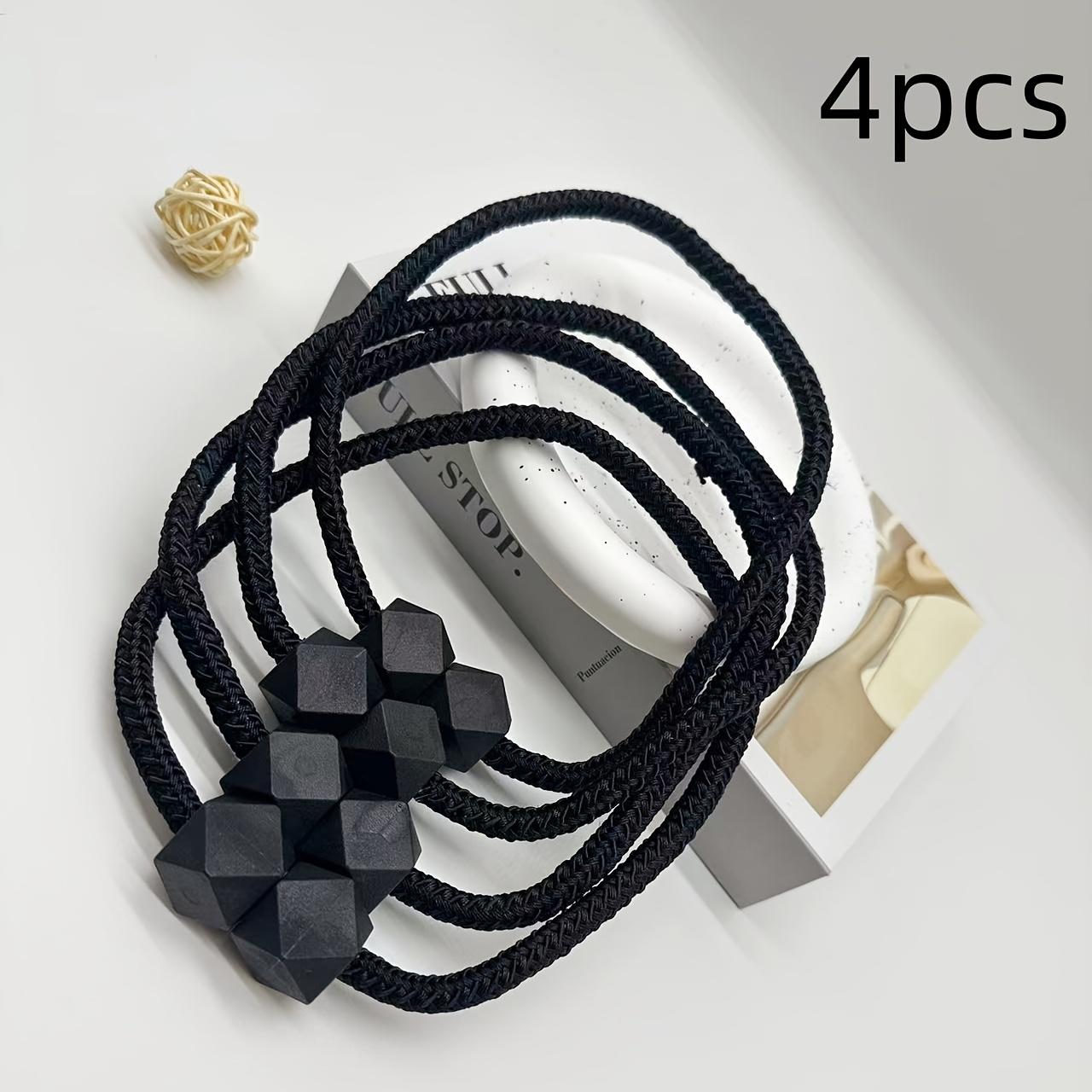 

Strong Clasp Curtain Tieback - Modern Twist Rope Design, Suitable For Living Rooms, Offices, And Home Decoration, New Clasp Curtain Tieback, Elegant 4pcs чёрный