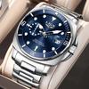 Men Watch Fashion Business Watch Men 3ATM Waterproof Luminous Quartz Sports Chronograph Clock Male Relogio Masculino+BOX