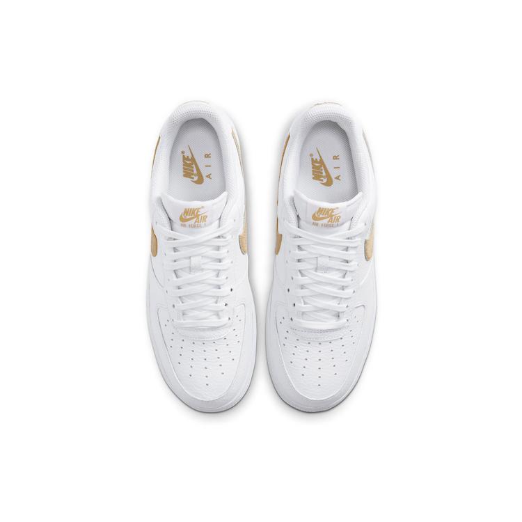 New Nike Air Force 1 Low Pony Hair Snakeskin Club Gold CW7567-101